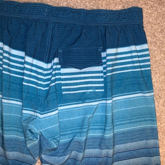 Ocean Coast Advantage Blue & White Swim Trunks 3X - Picture 10 of 10